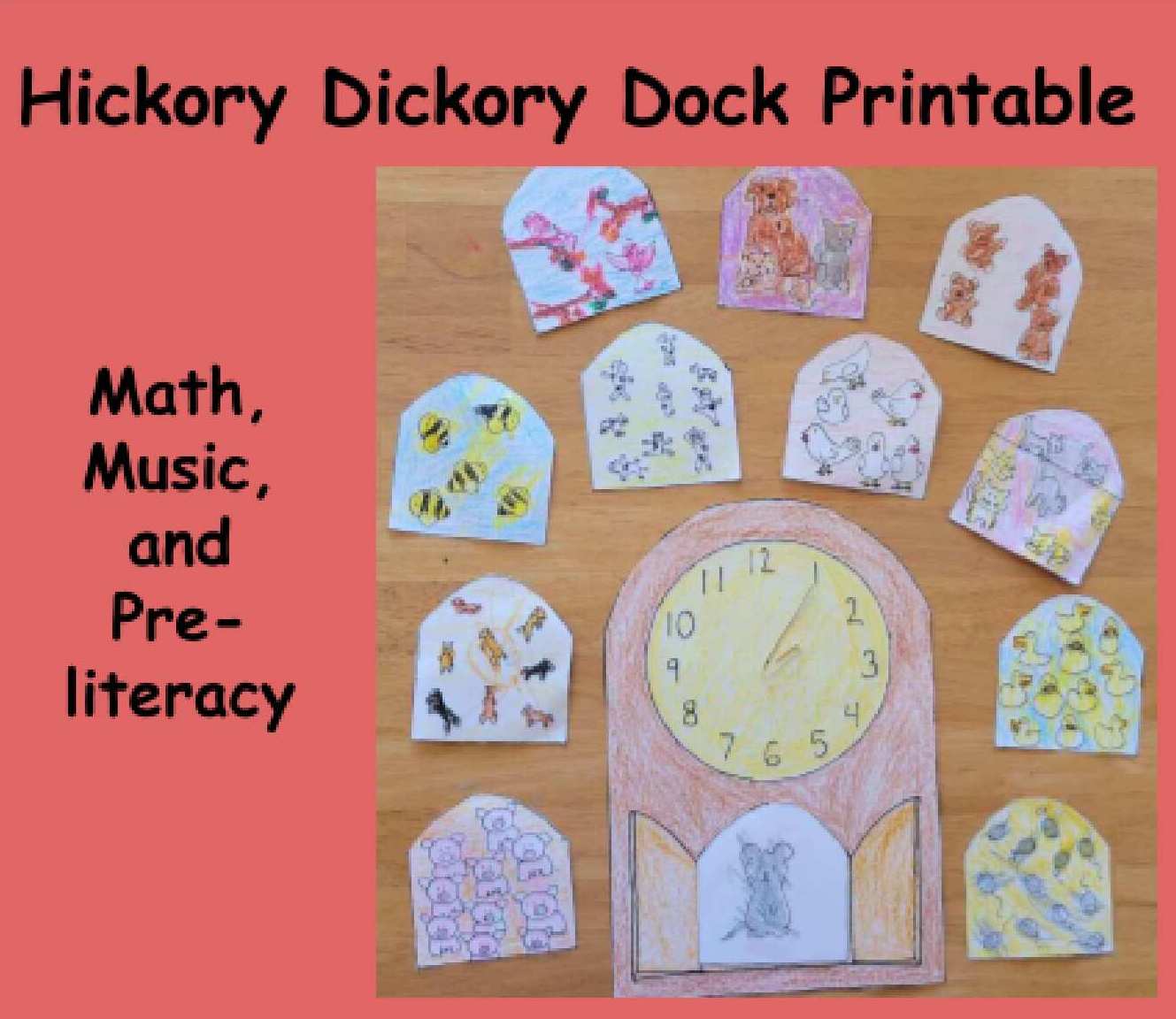 Hickory Dickory Dock Printable Picture